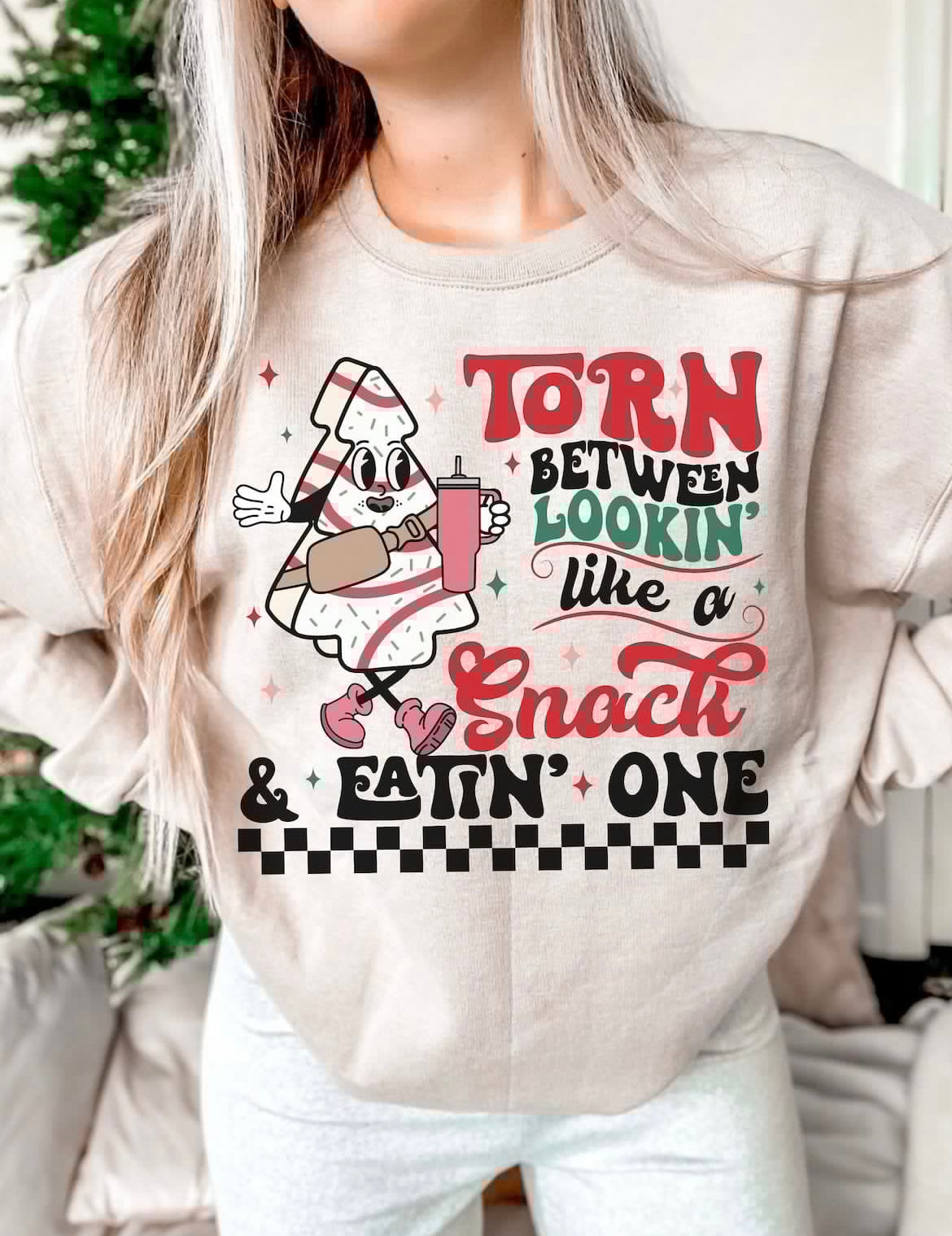 Looking and Eating a Snack Sweatshirt