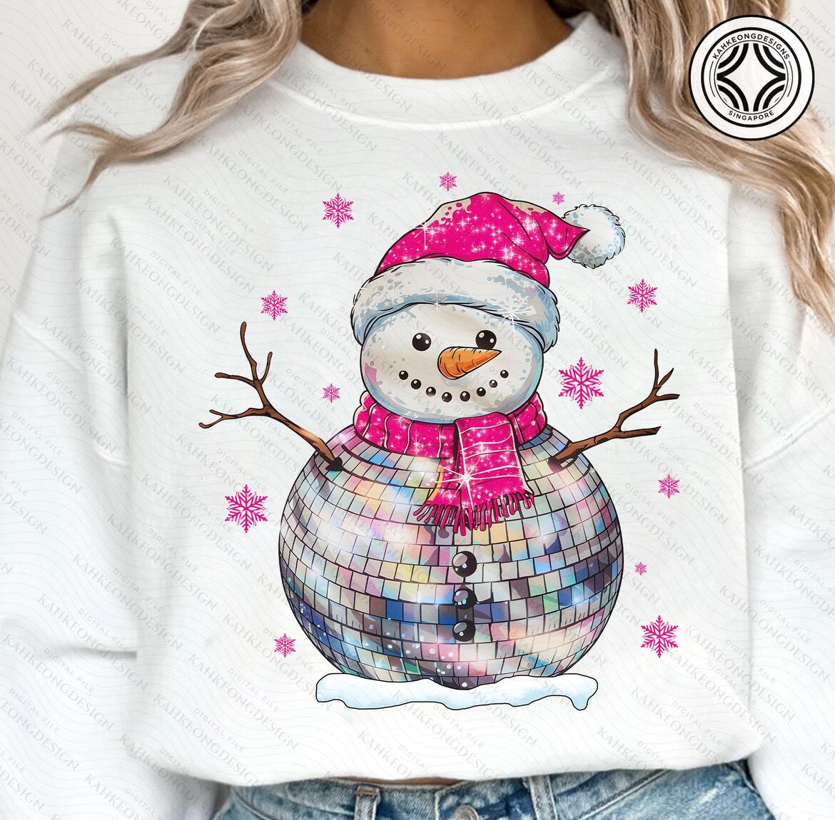 Snowman disco sweatshirt