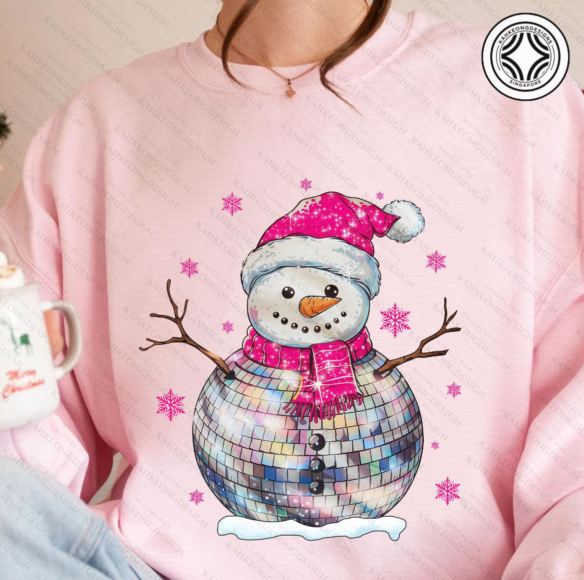 Snowman disco sweatshirt