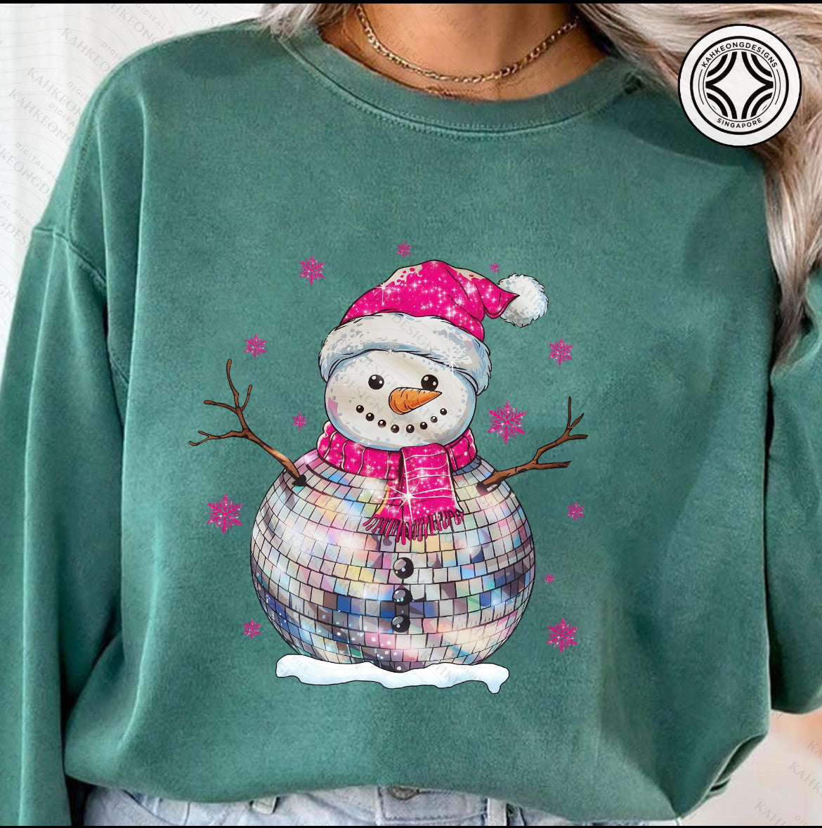 Snowman disco sweatshirt