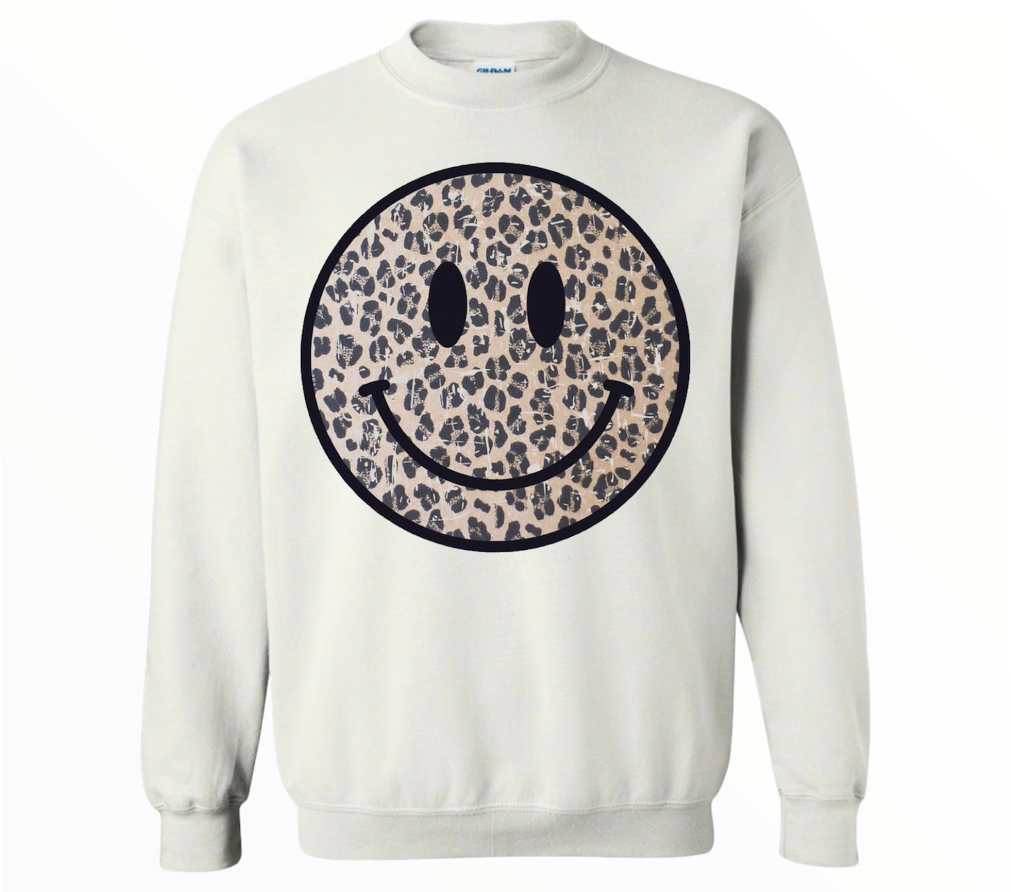 Leopard Smiley Crewneck